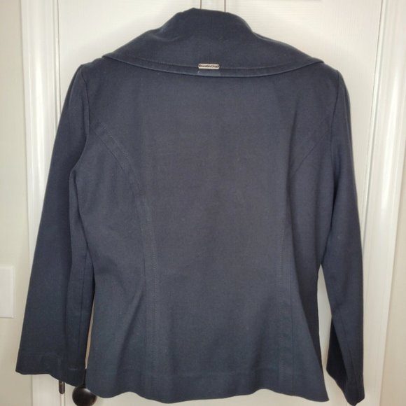 St John Sport Black Pea Coat Jacket Size Large - Picture 3 of 5